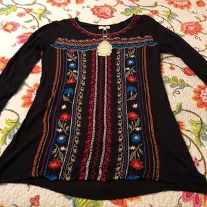 Beautiful embroidery tunic top
